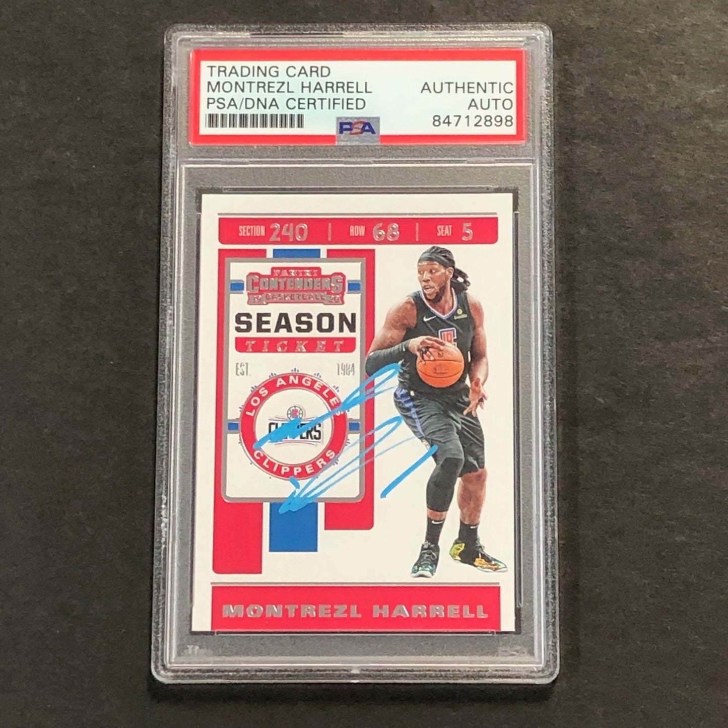 2019-20 Panini Contenders Season Ticket #83 Montrezl Harrell Signed Card AUTO PS