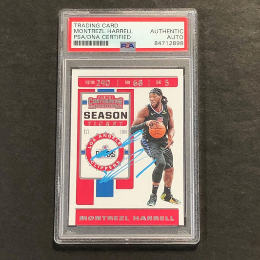 2019-20 Panini Contenders Season Ticket #83 Montrezl Harrell Signed Card AUTO PS