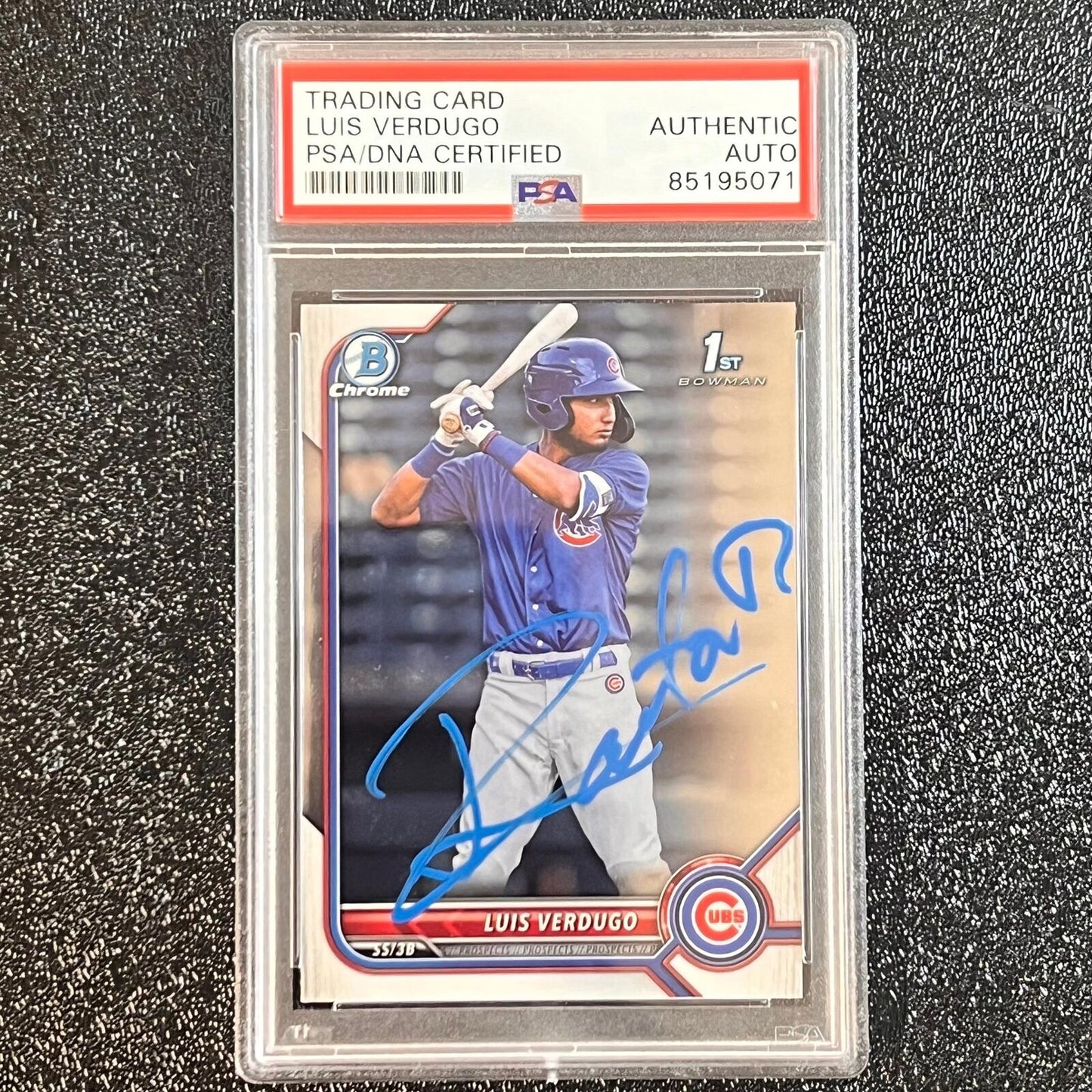 2022 Topps Bowman #BP-147 Luis Verdugo Signed Card AUTO PSA Slabbed Cubs