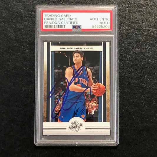 2009-10 Panini Season Update #34 Danilo Gallinari Signed Card AUTO PSA Slabbed K