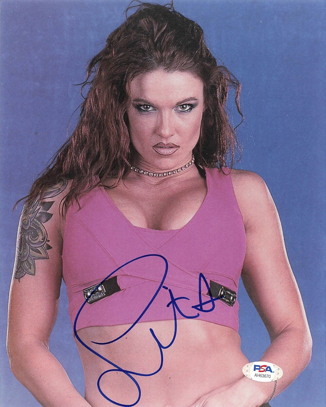 Lita Amy Dumas signed 8x10 photo PSA/DNA COA WWE Autographed Wrestling Sexy