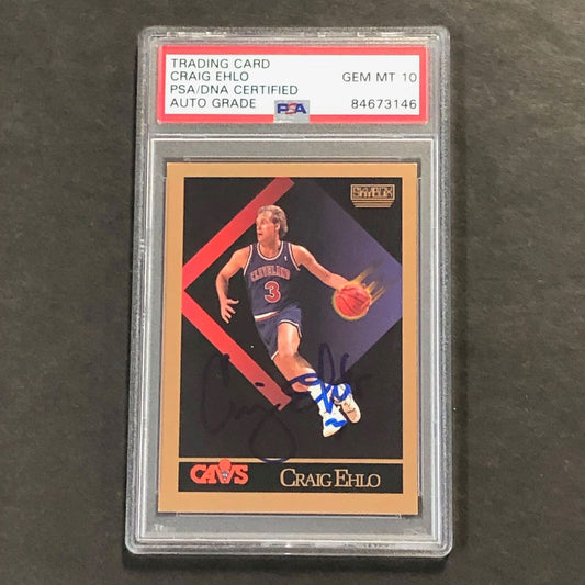 1990 Skybox #51 Craig Ehlo Signed Card AUTO GRADE 10 PSA Slabbed Cavs