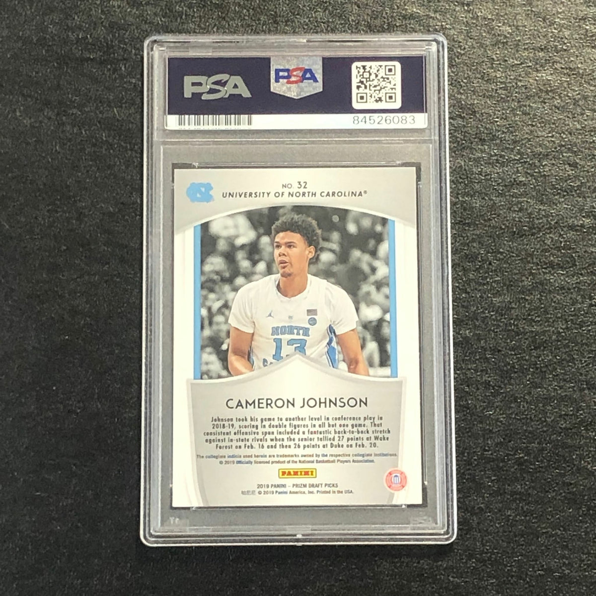 2019-20 Panini Prizm Draft Picks #32 Cameron Johnson Signed Card PSA Slabbed Aut
