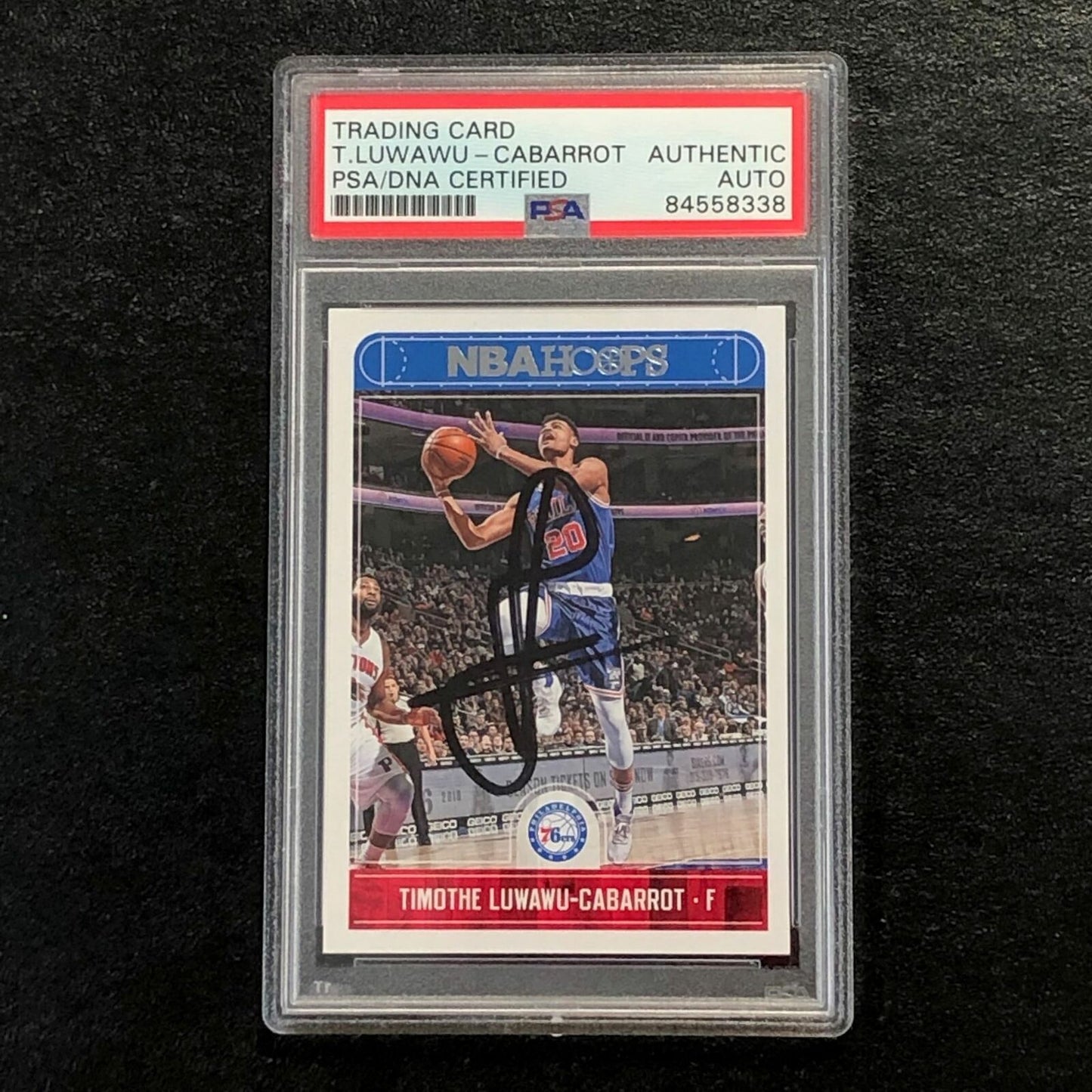 2017-18 NBA Hoops #5 Timothe Luwawu-Cabarrot Signed Card AUTO PSA Slabbed 76ers