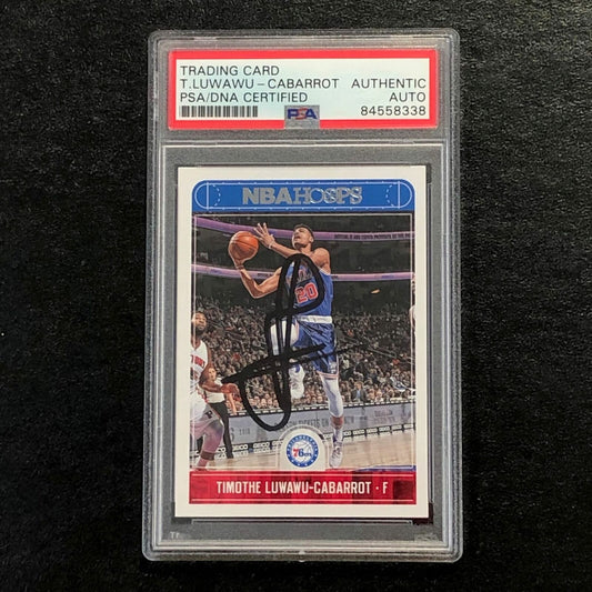 2017-18 NBA Hoops #5 Timothe Luwawu-Cabarrot Signed Card AUTO PSA Slabbed 76ers