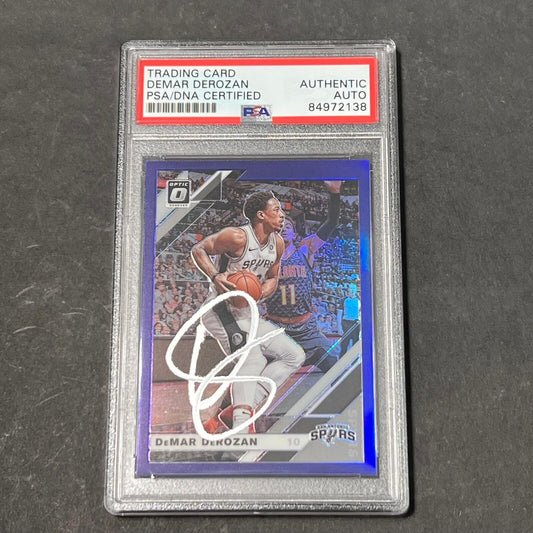 2019-2020 Panini Donruss Optic #127 Demar DeRozan Signed AUTO PSA Slabbed Spurs