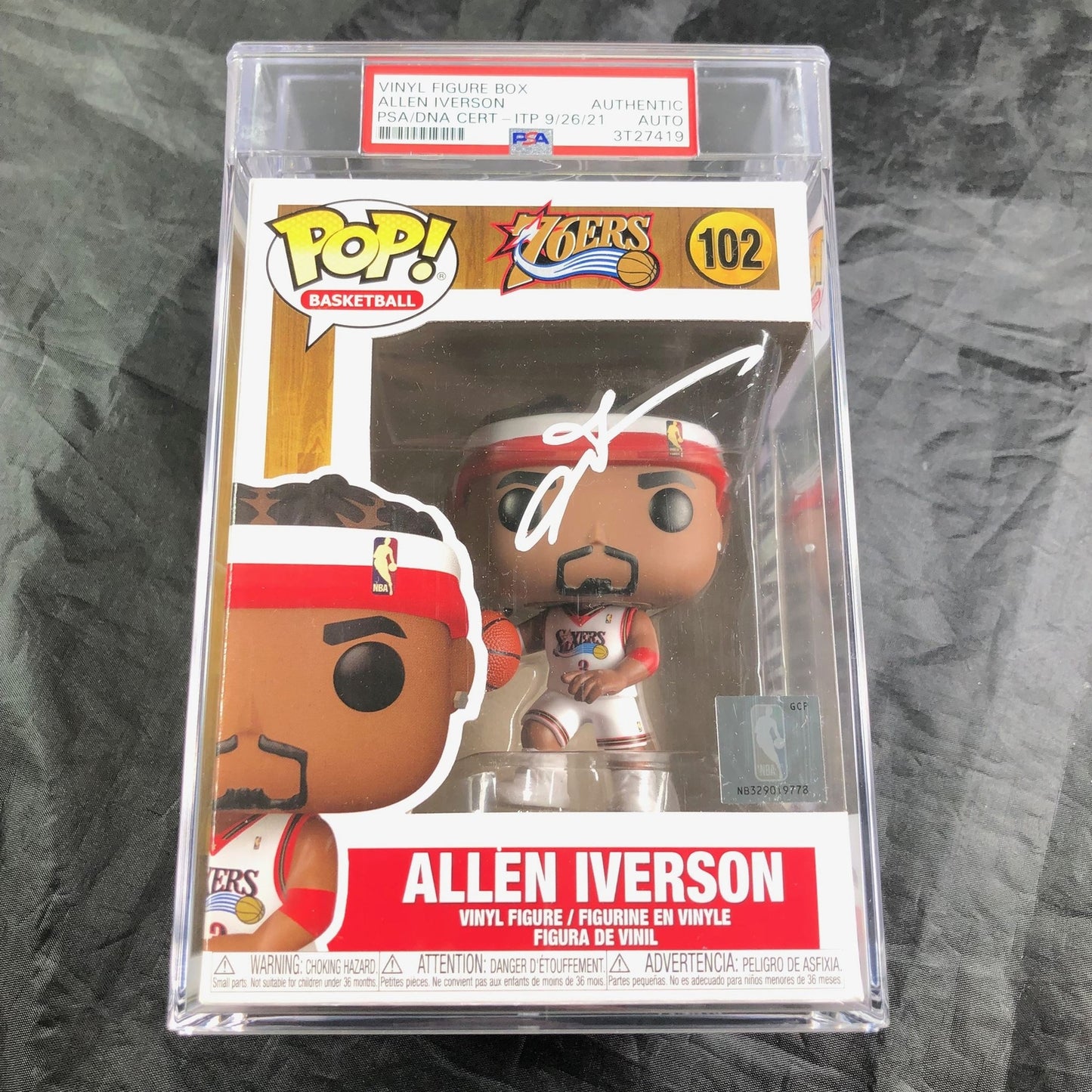 Allen Iverson Signed Funko Pop PSA/DNA Encapsulated Philadelphia 76ers Auto
