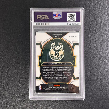 2022-23 Panini Select #75 Marjon Beauchamp Signed Card AUTO PSA/DNA Slabbed Buck