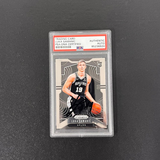 2019-20 Panini Prizm #265 Luka Samanic Signed Card AUTO PSA Slabbed Spurs