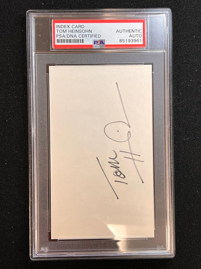 Tom Heinsohn Signed Cut AUTO PSA/DNA Slabbed Celtics