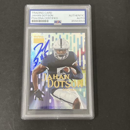 2022 Skybox Metal Universe Champions #S-39 Jahan Dotson signed card PSA