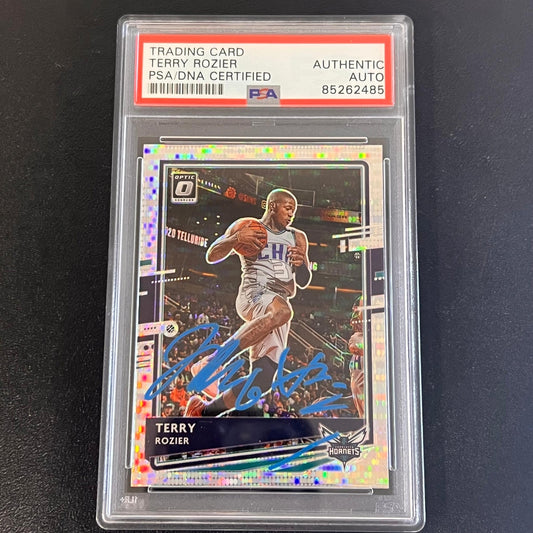 2020-21 Panini Donruss Optic Prizm #72 Terry Rozier Signed Card AUTO PSA Slabbed