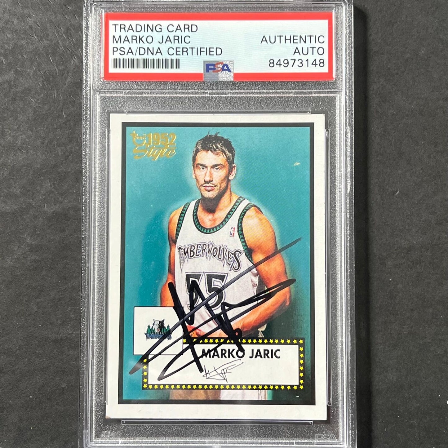 2005-06 Topps Style 1952 #16 Marko Jaric Signed Card AUTO PSA Slabbed Timberwolv