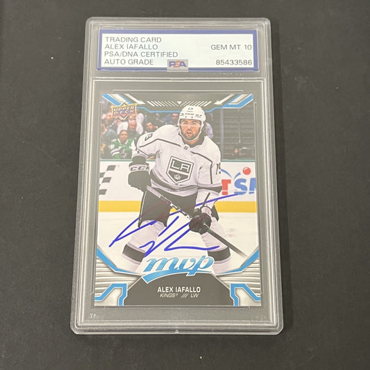 2022-2023 Upper Deck MVP Hockey #94 Alex Iafallo signed card PSA Auto 10