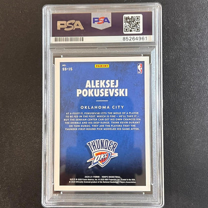 2020-21 Panini Chronicles #SS-15 Aleksej Pokusevski Signed Card AUTO PSA Slabbed