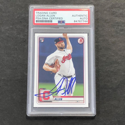 2020 Bowman #35 Logan Allen Signed Card PSA Slabbed Auto Guardians