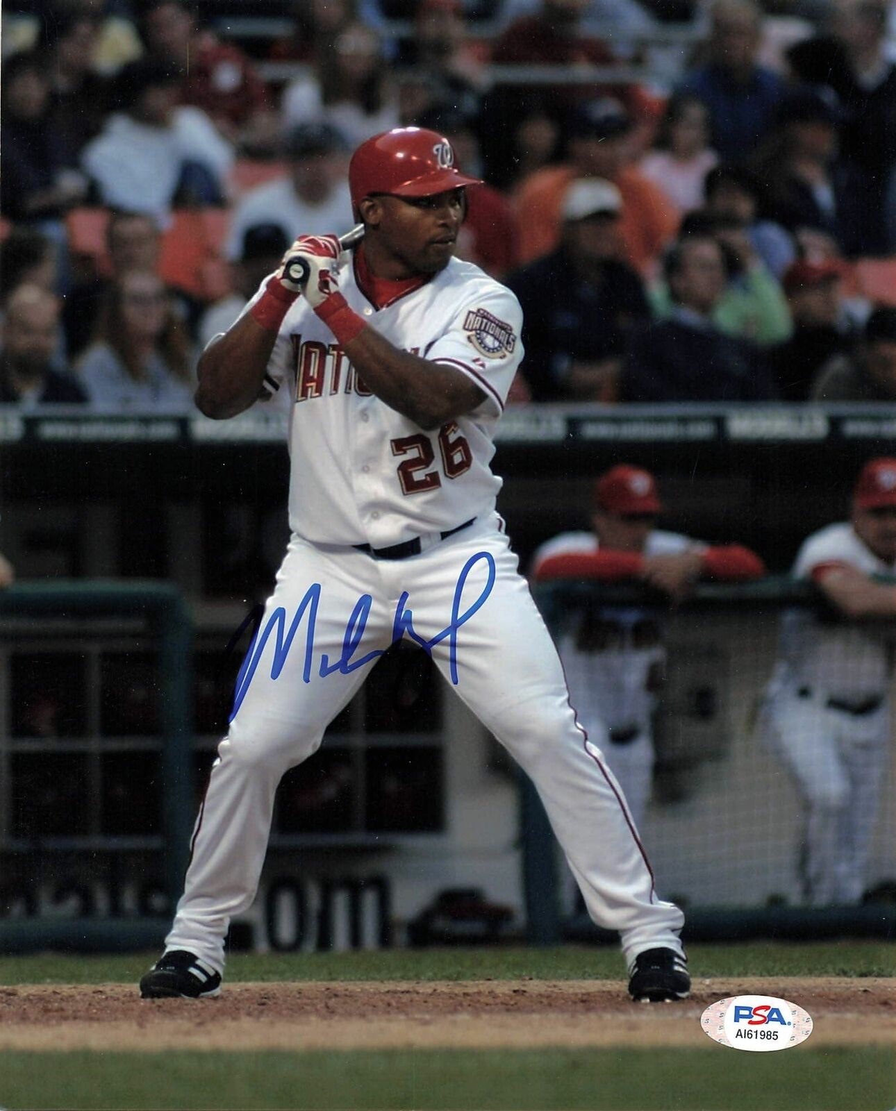 MARLON BYRD signed 8x10 photo PSA/DNA Washington Nationals Autographed