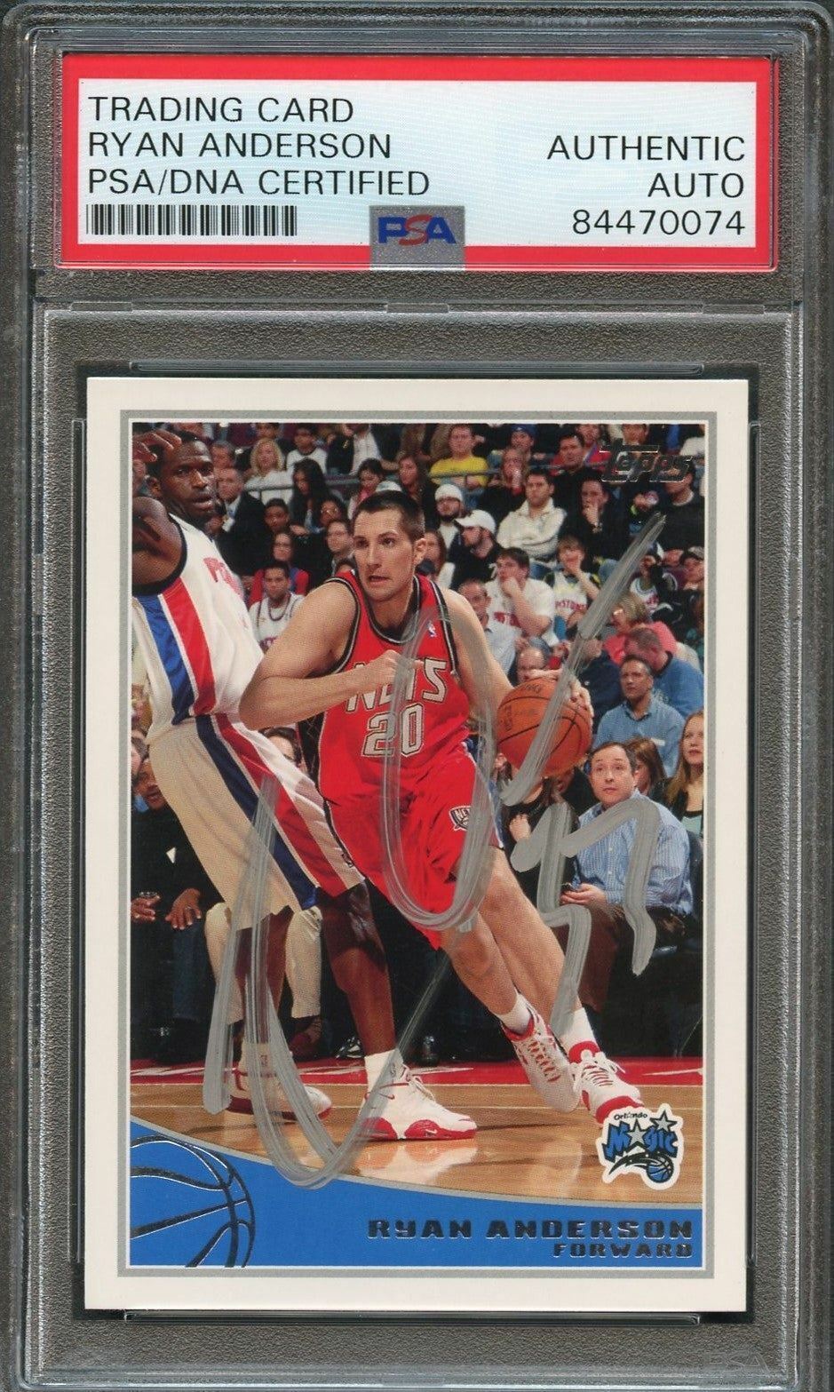 2009-10 Topps #181 Ryan Anderson Signed Card AUTO PSA Slabbed Magic