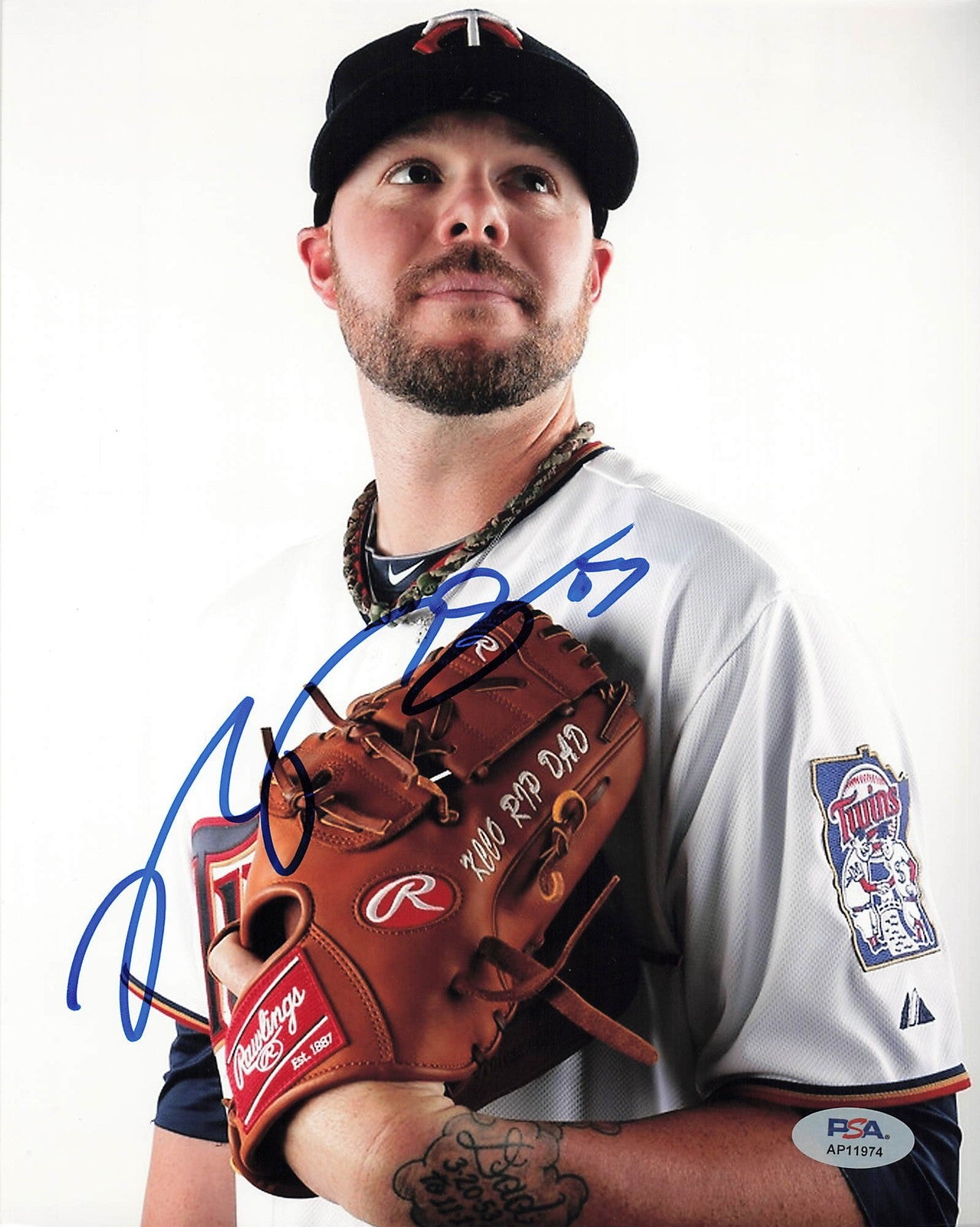 Ryan Pressly Signed 8x10 Photo PSA Minnesota Twins