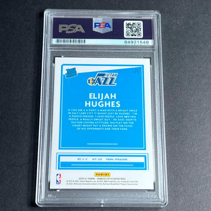 2020-21 Panini Donruss #192 Elijah Hughes Signed AUTO Grade 10 PSA Slabbed RC Ja