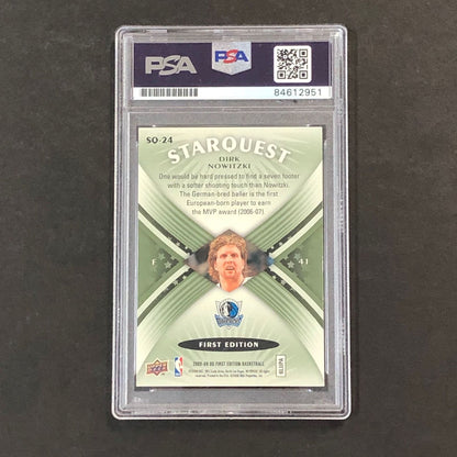 2008-09 Upper Deck Starquest #SQ-24 Dirk Nowitzki Signed AUTO Card PSA/DNA Slabb