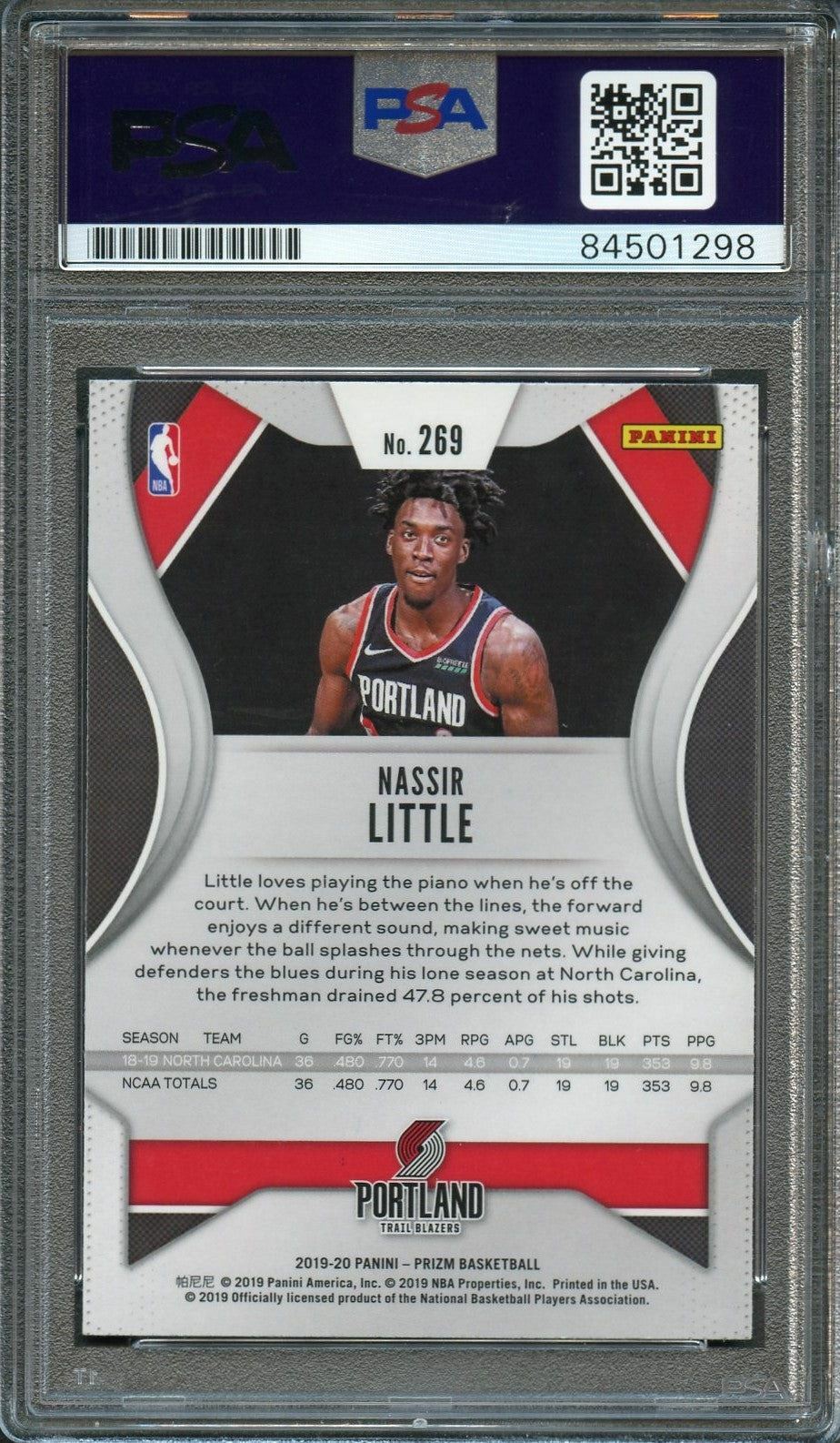 2019 Panini Prizm #269 Nassir Little Signed Rookie Card AUTO PSA Slabbed RC Blaz