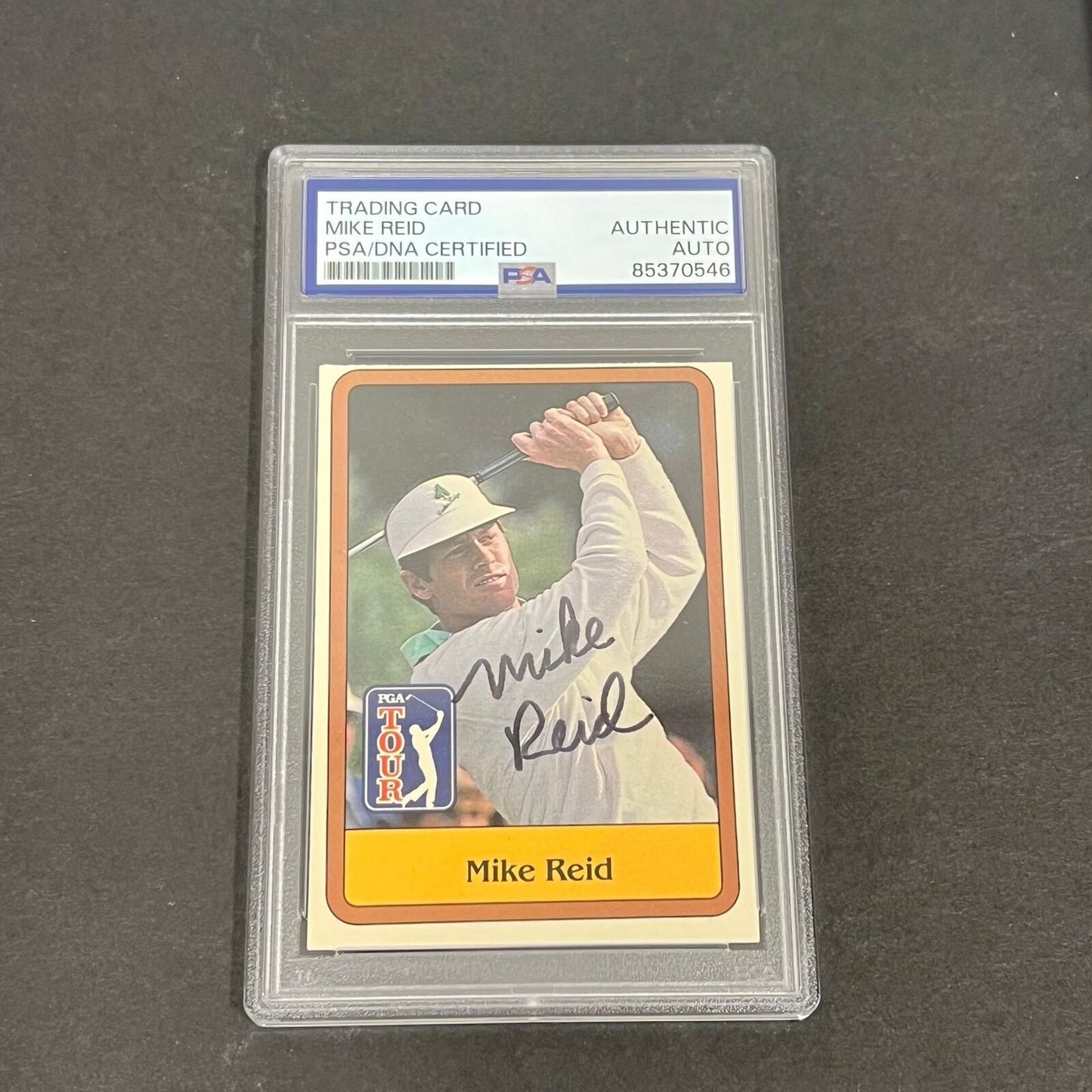 1980 PGA Tour #9 Mike Reid Signed Card PSA/DNA Slabbed AUTO