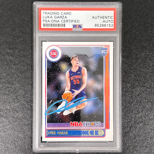 2021-22 Panini Hoops #250 Luka Garza Signed Card AUTO PSA Slabbed Pistons