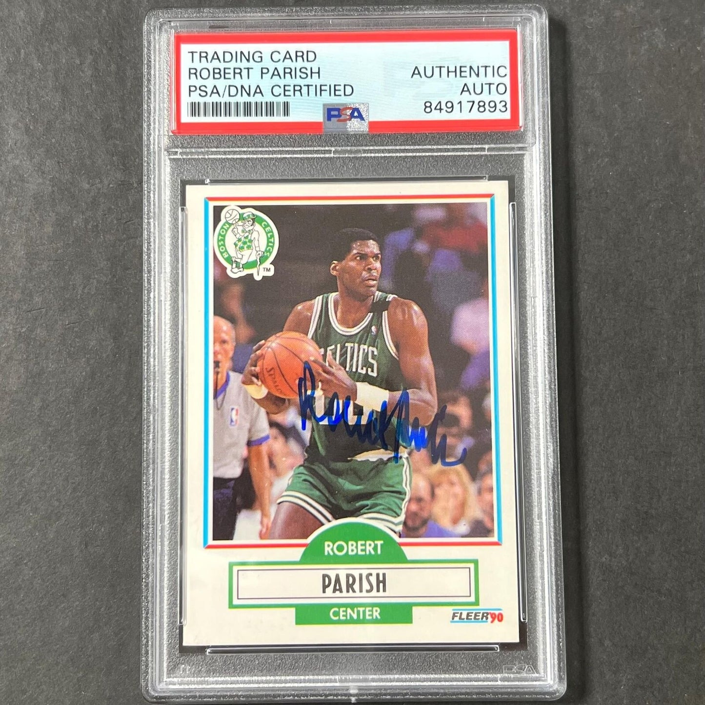 1990 Fleer #13 Robert Parish Auto Signed Card PSA/DNA Encapsulated Boston Celtic