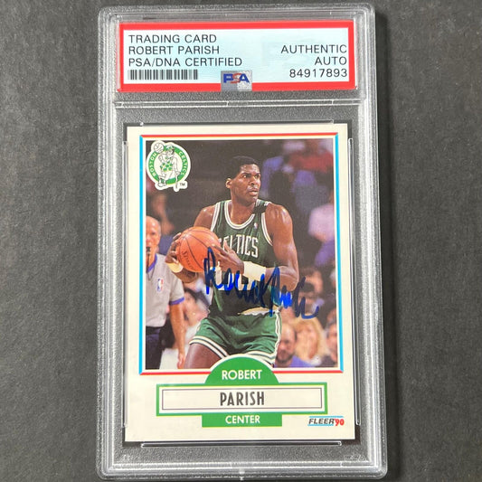 1990 Fleer #13 Robert Parish Auto Signed Card PSA/DNA Encapsulated Boston Celtic