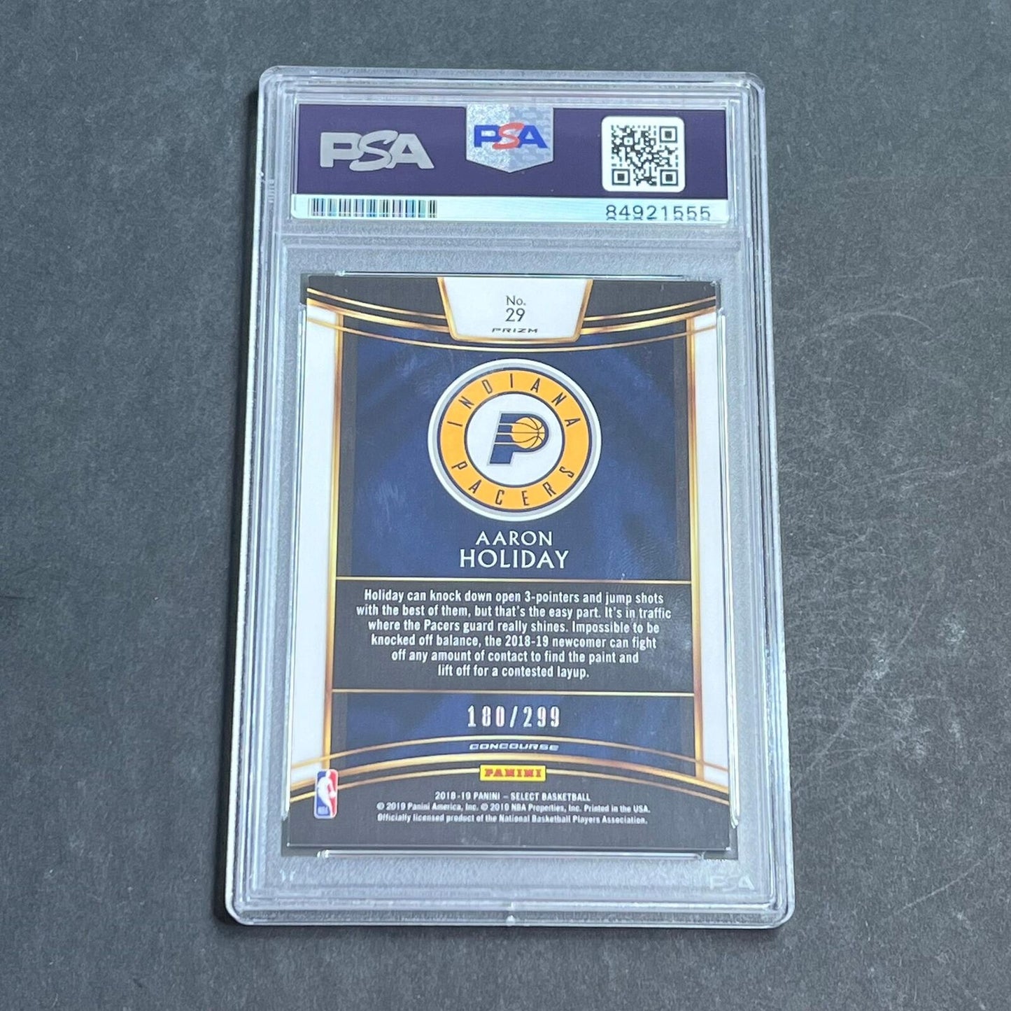 2018-19 Panini Select #29 Aaron Holiday Signed Rookie Card AUTO 10 PSA Slabbed R