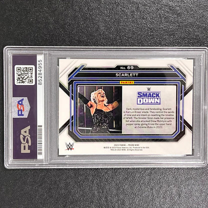 2023 Panini Prizm Smackdown #69 Scarlett Signed Card PSA/DNA Slabbed AUTO WWE