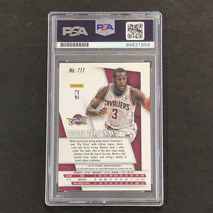 2014-15 Panini Prizm #111 Dion Waiters Signed Card AUTO 10 PSA Slabbed Cavaliers