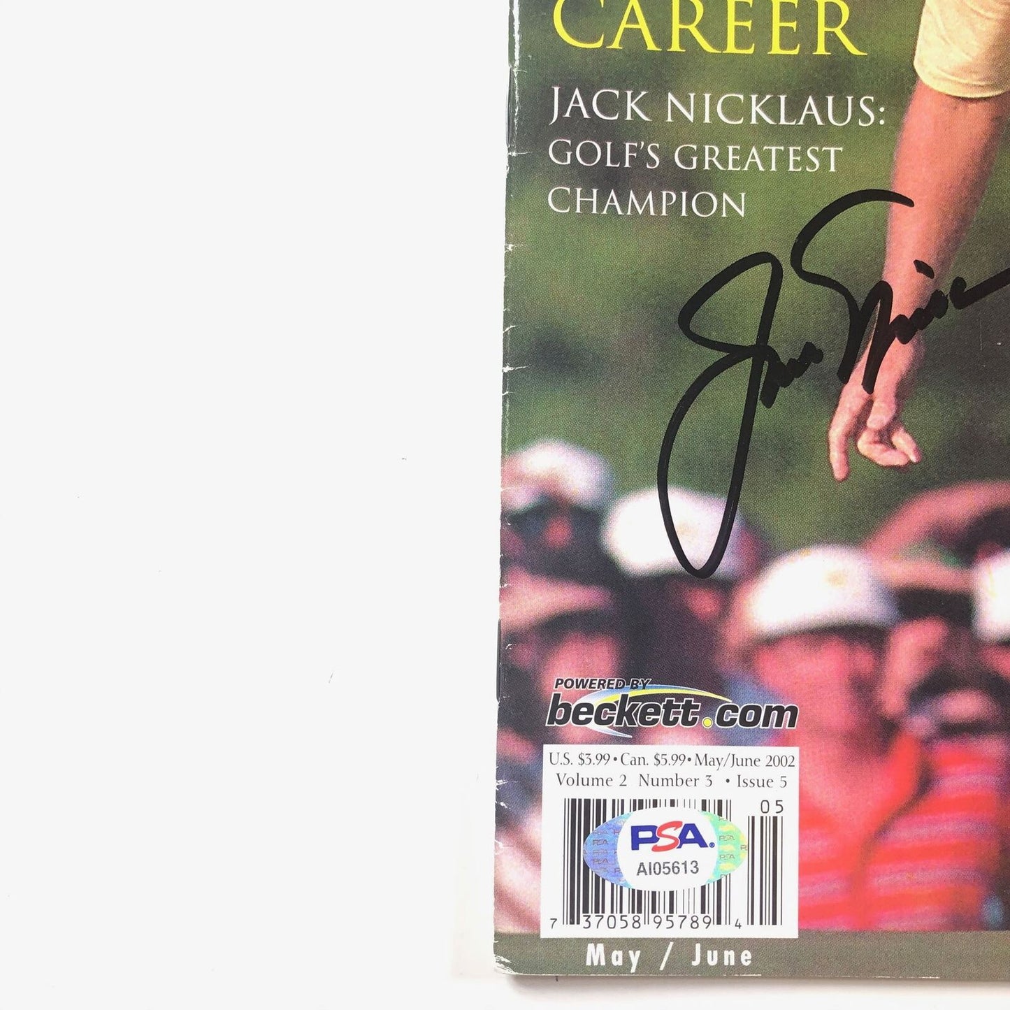 Jack Nicklaus Signed Beckett Golf Magazine PSA/DNA LOA Autographed