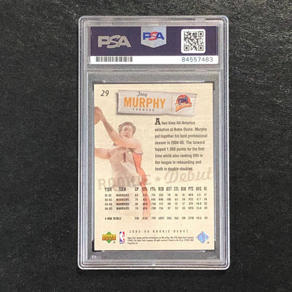 2005-06 Upper Deck Rookie Debut #29 Troy Murphy Signed Card AUTO PSA Slabbed RC