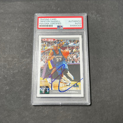 2004-05 Topps Total #93 Trenton Hassell Signed Card AUTO PSA Slabbed Minnesota T