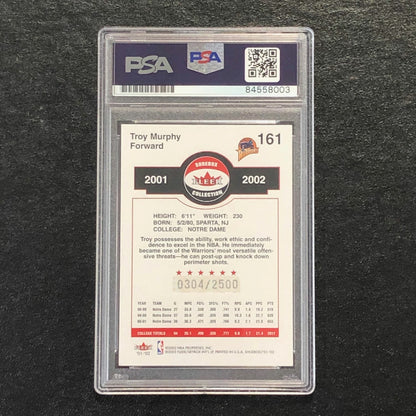 2001-02 Fleer Shoebox Collection #161 Troy Murphy Signed Card AUTO PSA Slabbed W