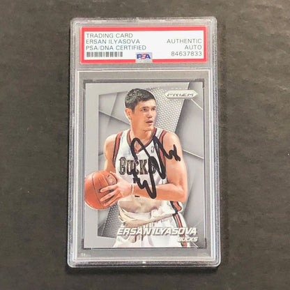 2014-15 Panini Prizm #33 Ersan Ilyasova Signed Card AUTO PSA Slabbed Bucks