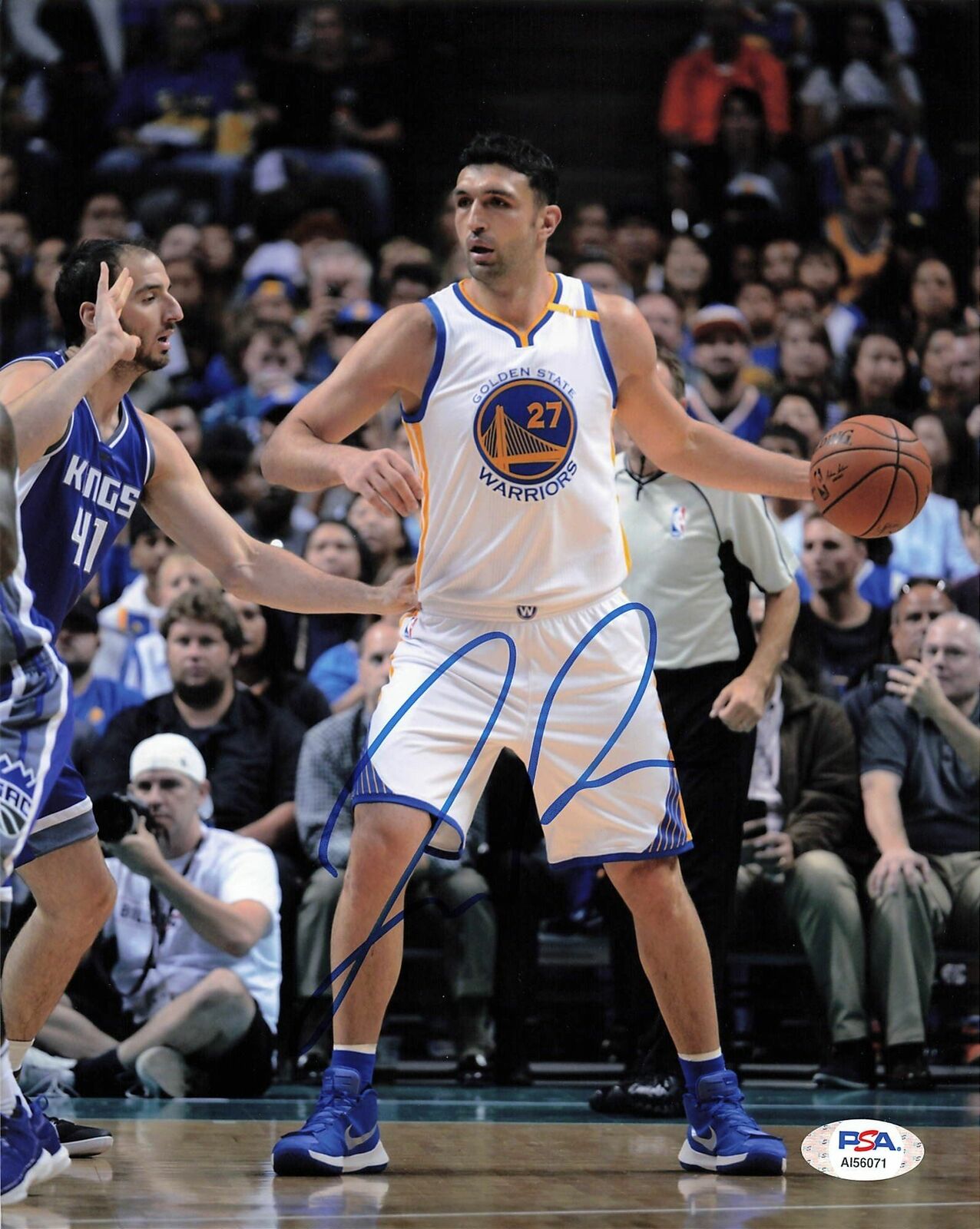 Zaza Pachulia signed 8x10 photo PSA/DNA Golden State Warriors Autographed