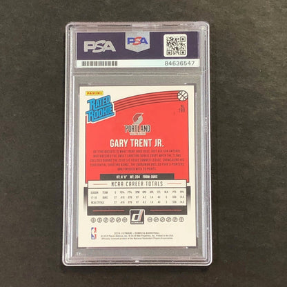2018-19 Panini Donruss Rated Rookie #199 Gary Trent Jr. Signed Rookie Card AUTO