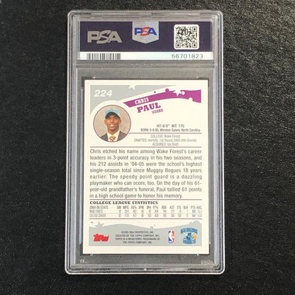 2005 Topps #224 Chris Paul PSA 8 NM-MT Hornets