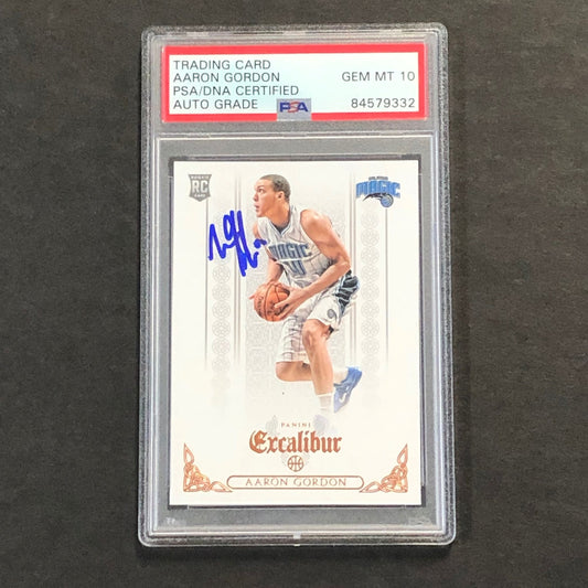 2014-15 Panini Excalibur #153 Aaron Gordon Signed Card AUTO 10 PSA Slabbed RC Ma