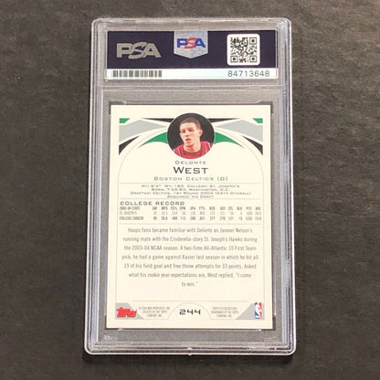 2004-05 Topps #244 Delonte West Signed Card AUTO PSA Slabbed RC Celtics