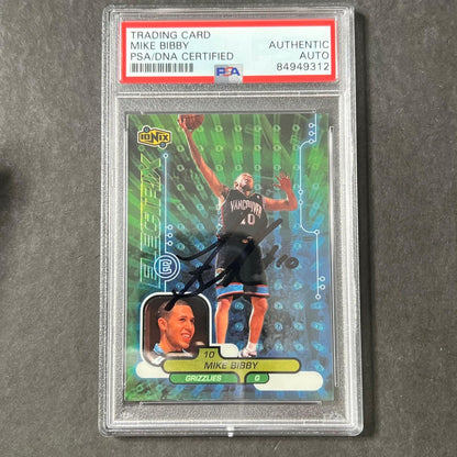 1998-99 Upper Deck #62 Mike Bibby Signed Card AUTO PSA Slabbed RC Grizzlies