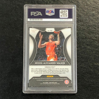 2019-20 Panini Prizm Draft Picks #82 Nickeil Alexander-Walker Signed Card AUTO P