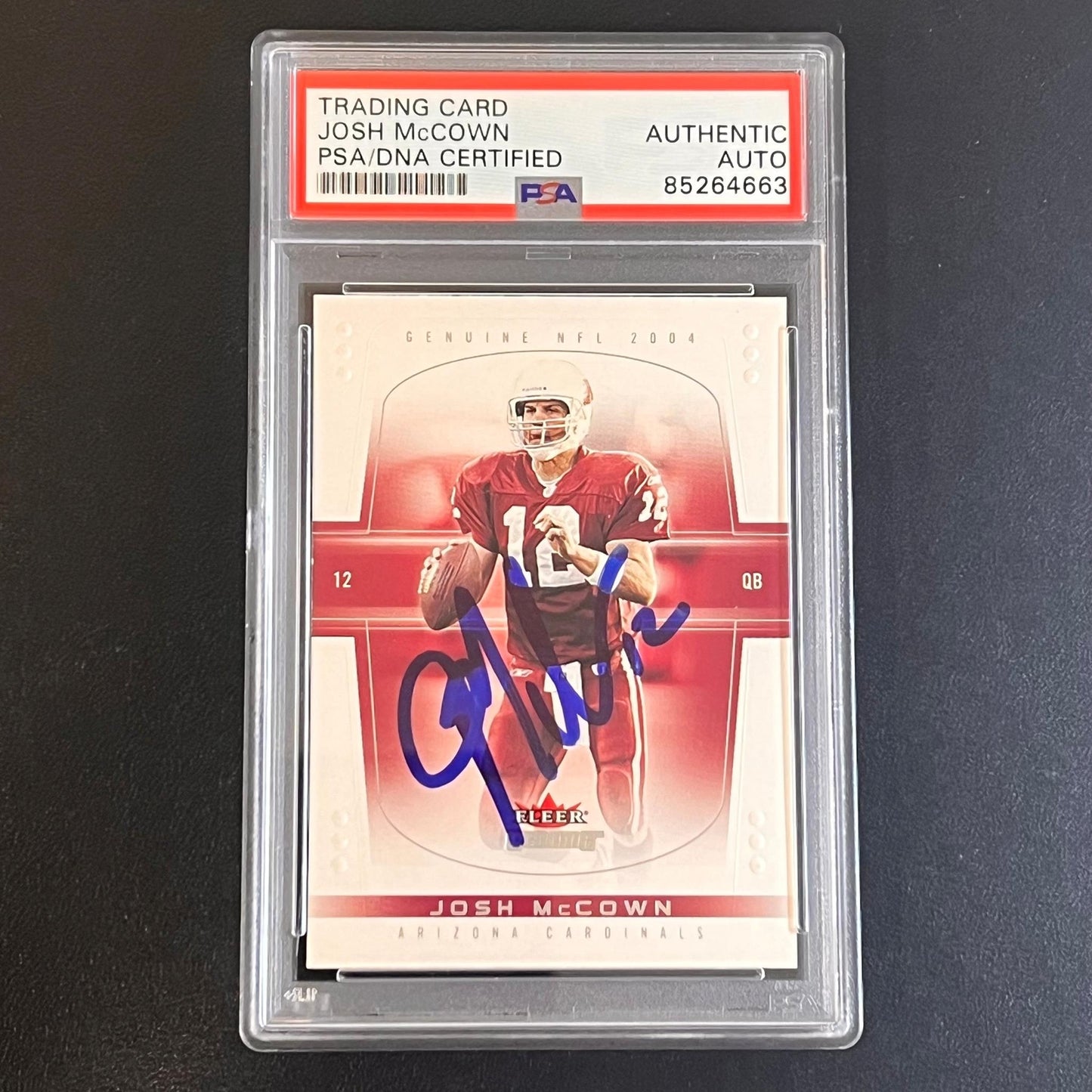 2004-05 Fleer Skybox Genuine NFL #72 Josh McCown Signed Card PSA Slabbed AUTO Ca