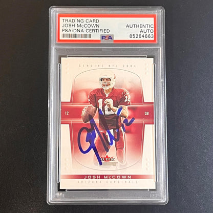 2004-05 Fleer Skybox Genuine NFL #72 Josh McCown Signed Card PSA Slabbed AUTO Ca