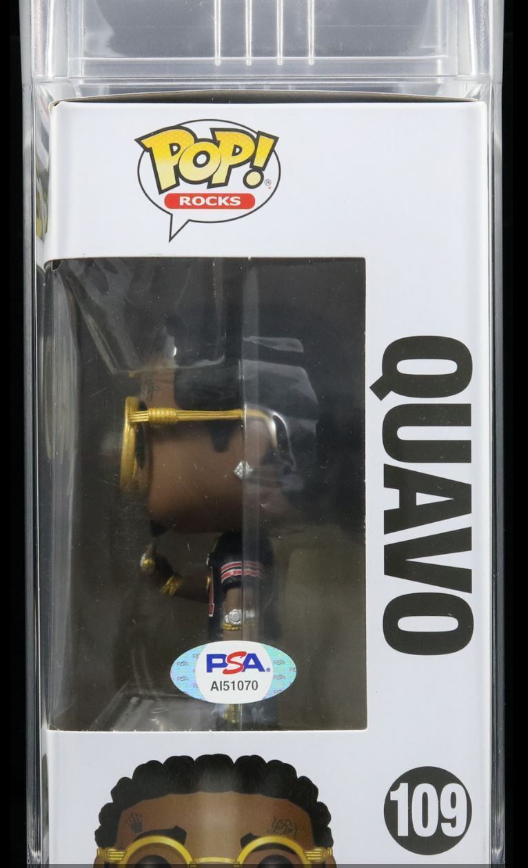 Quavo Huncho Signed Funko Pop #109 Migos PSA/DNA Encapsulated Autographed