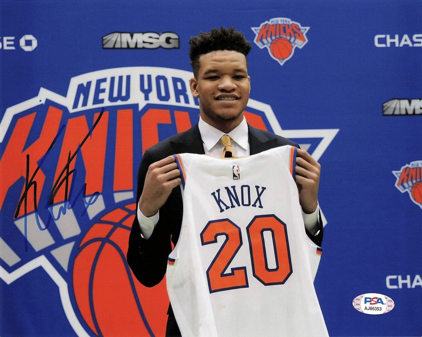 Kevin Knox 8x10 photo PSA/DNA New York Knicks Autographed