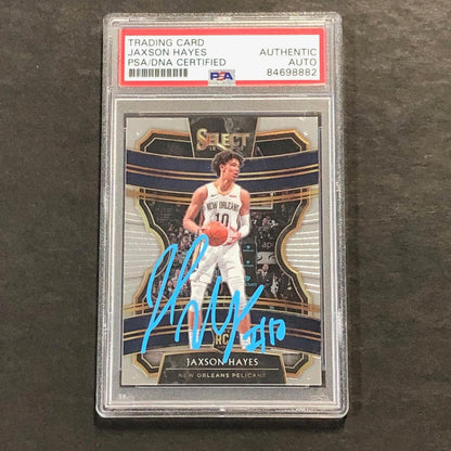 2019-20 Select Basketball Panini #34 Jaxson Hayes Signed Card PSA Slabbed RC Pel